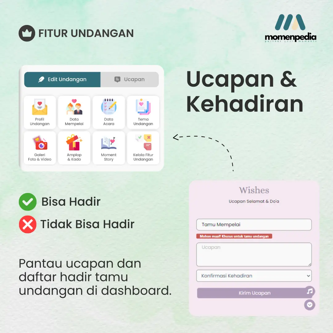 Fitur Ucapan dan Tamu - Momenpedia
